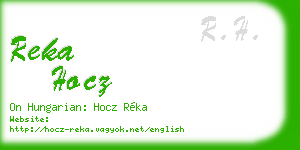 reka hocz business card