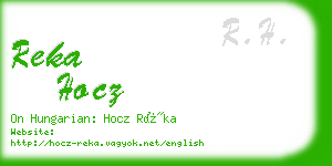 reka hocz business card